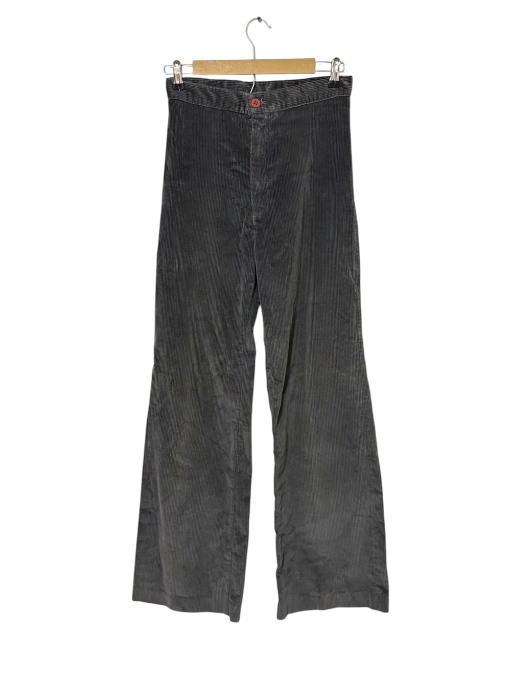 Vintage Levi’s 70s Size 14 Gray Corduroy Flare Leg Pants Western Country Neutral